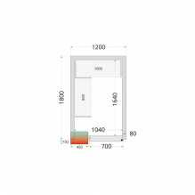 TEFCOLD CR 120x180x220 Panely ke stavebnicovým boxům 80 mm 
